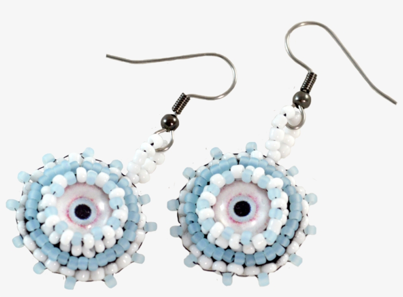 Ghost Earrings Evil Blue Zombie Eyes - All Seeing Eye Choker, Evil Eye Jewelry, Zombie Eye, transparent png #1089750
