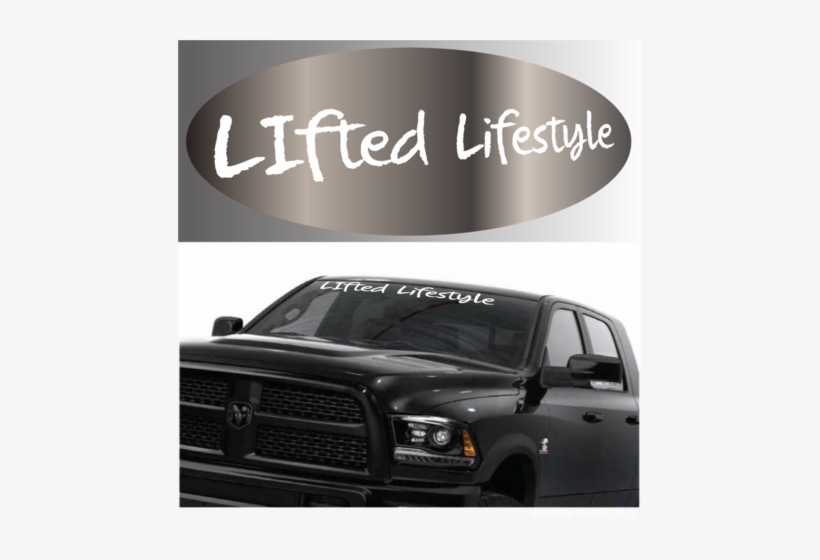 Redneck Edition Windshield Decal Custom Car Decals - Ram Truck All Black, transparent png #1089815