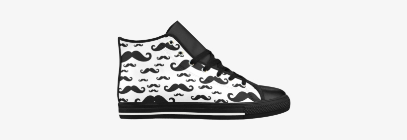 Black Handlebar Mustache / Moustache Pattern Aquila - Basketball Shoe, transparent png #1090012