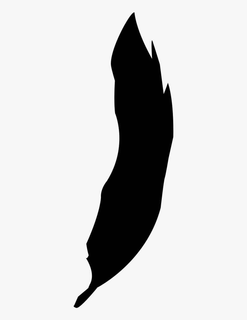 Feather Filled Silhouette - Silhouette, transparent png #1090574