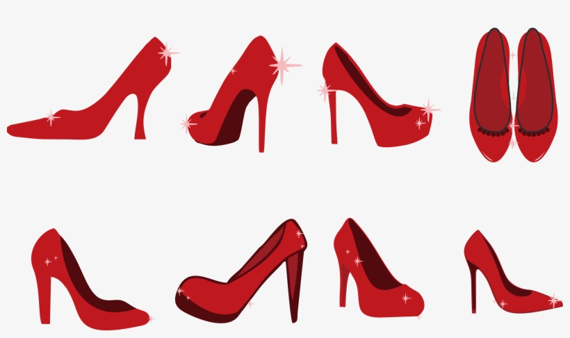 Clip Transparent Ruby Red Slippers Clipart - High-heeled Shoe, transparent png #1091433