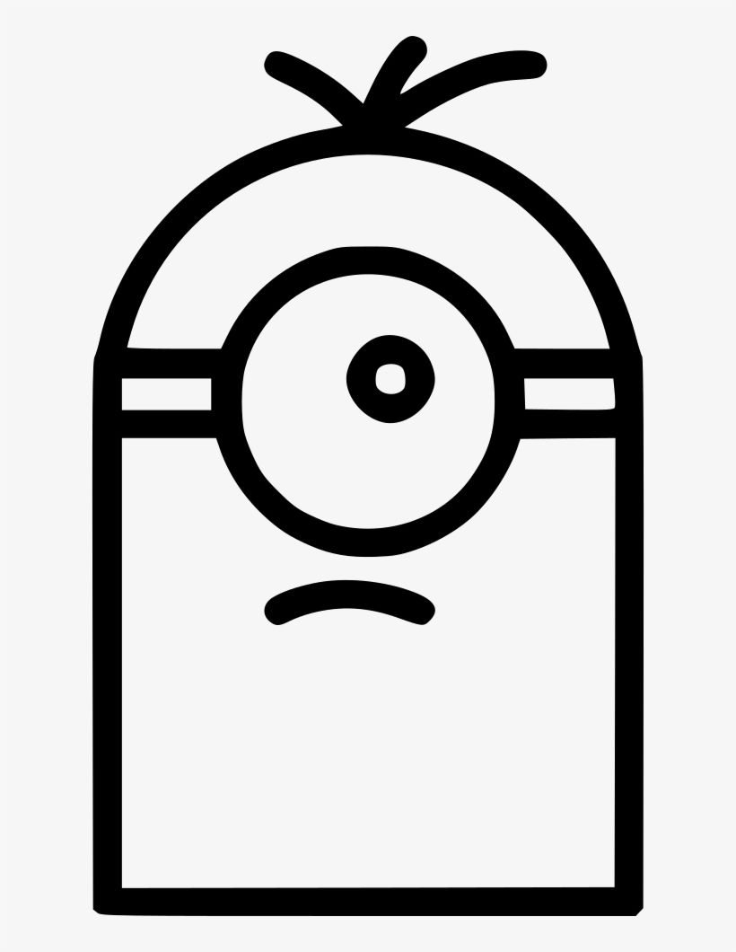 Minion Despicable Me Humanoid One Eye Comments - Black And White Minion Eye Clip Art, transparent png #1091658