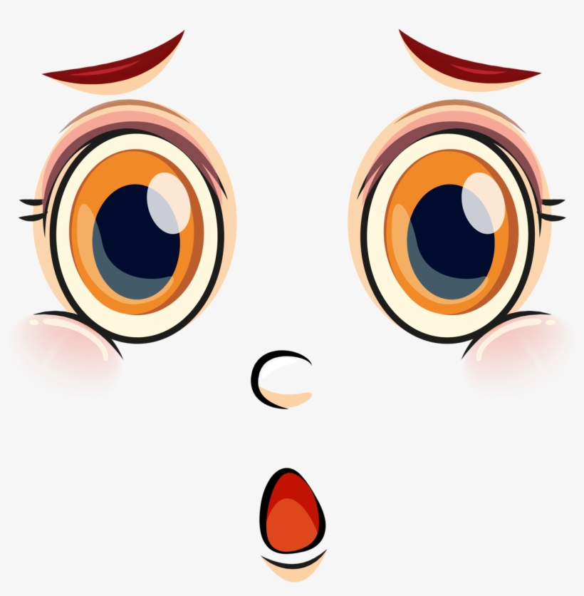 Scared Clipart Eye Shut - Ojos Animados Felices, transparent png #1091687