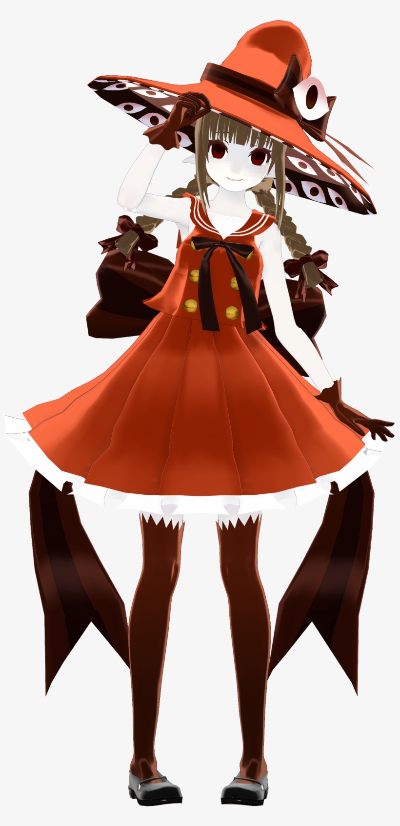 I Scared The Eyes On Her Hat By Aurorayok - Illustration, transparent png #1091813