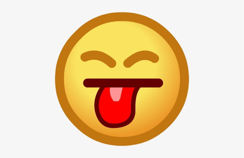 Raspberry Face Emoticon - Club Penguin Emotes, transparent png #1091865