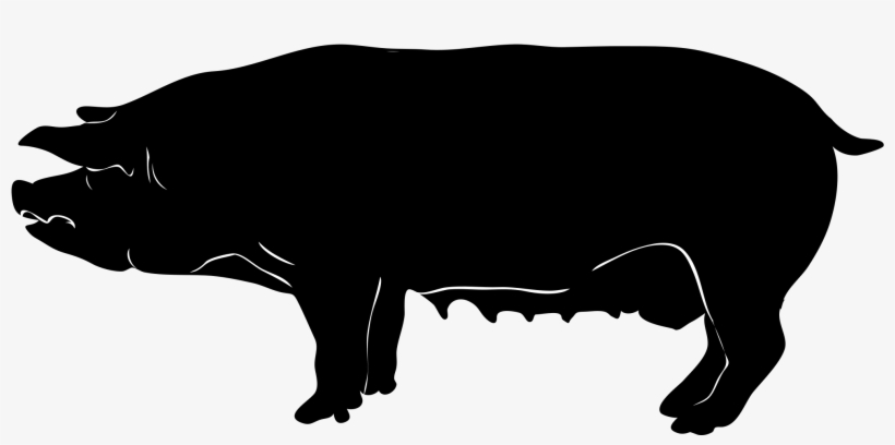 Graphic Free Download Pig Clip Art At Getdrawings Com - Pig Silhouette, transparent png #1091993