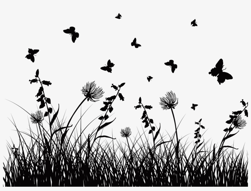 Wildflower Vector Silhouette - Png Free Flower Silhouette, transparent png #1092110