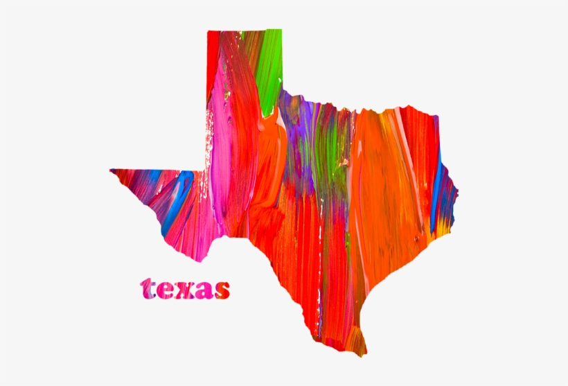 Bleed Area May Not Be Visible - Texas Map, transparent png #1092141