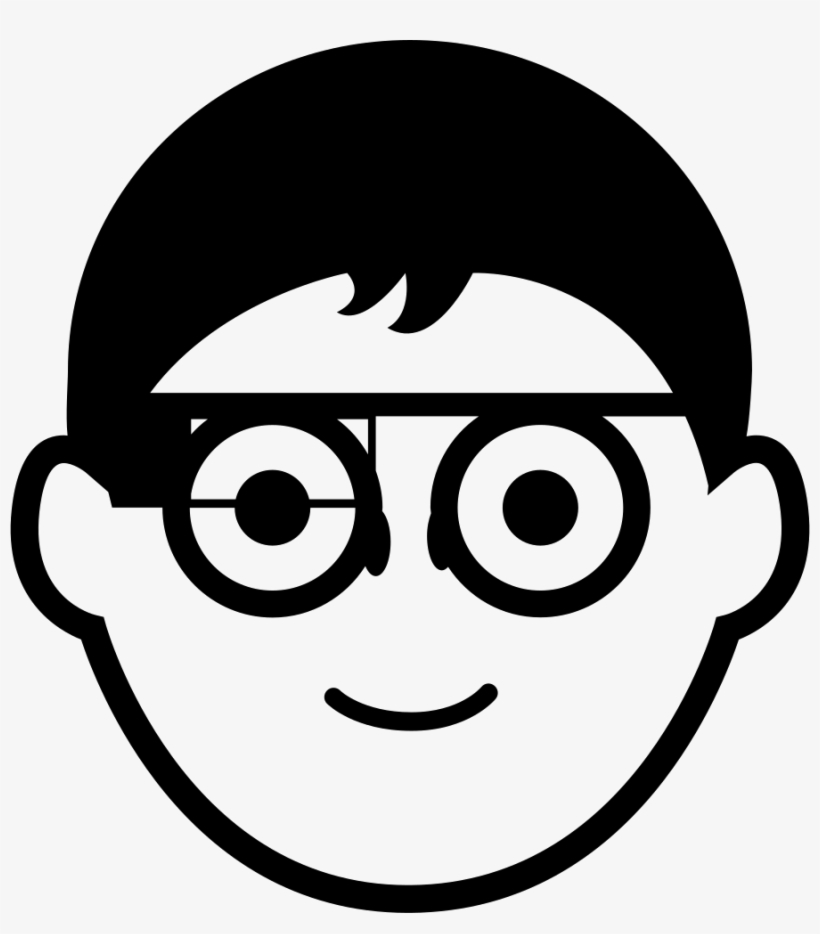 Boy Face With Circular Eyeglasses And Google Glasses - Boy Glasses Icon, transparent png #1092866
