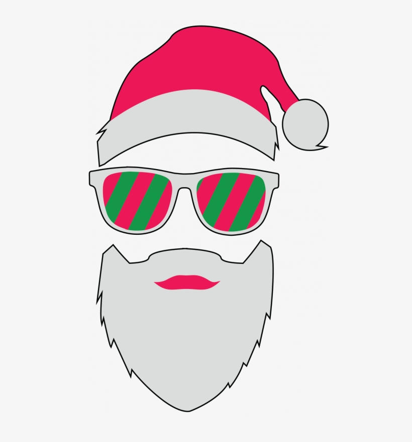 Santa Glasses Pocket Size - Santa Png Glasses, transparent png #1093100