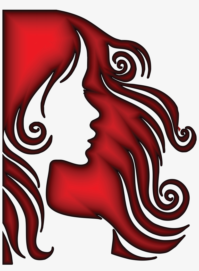 Free Clipart Of A Profiled Woman With Red Hair - Journal: 160 Page Lined Journal/notebook, transparent png #1093168