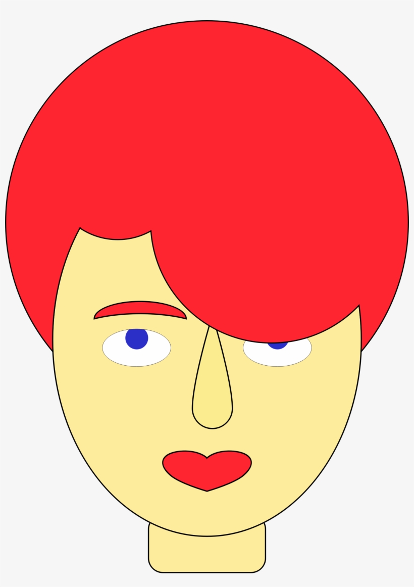 Red Hair Clipart Big Hair - Clip Art, transparent png #1093581