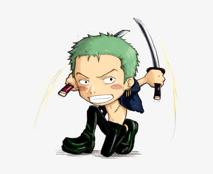 One Piece Chibi Png Transparent Image - Zoro One Piece Cartoon, transparent png #1093810
