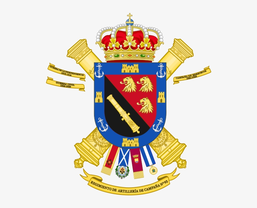 93rd Field Artillery Regiment, Spanish Army - Coat Of Arms Artillery Svg, transparent png #1093895