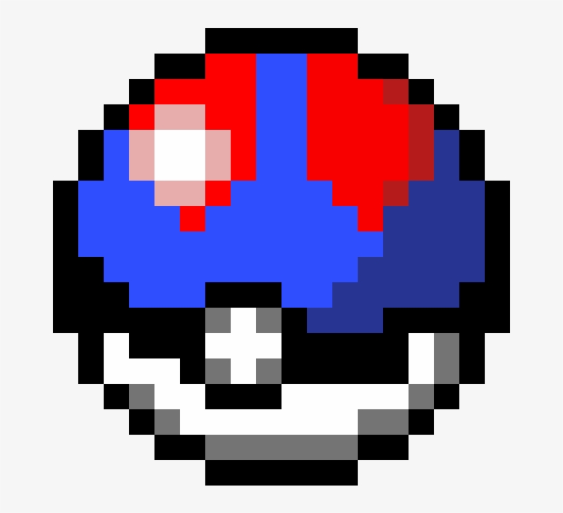 Great Ball - Pokeball Pixel Png, transparent png #1094164