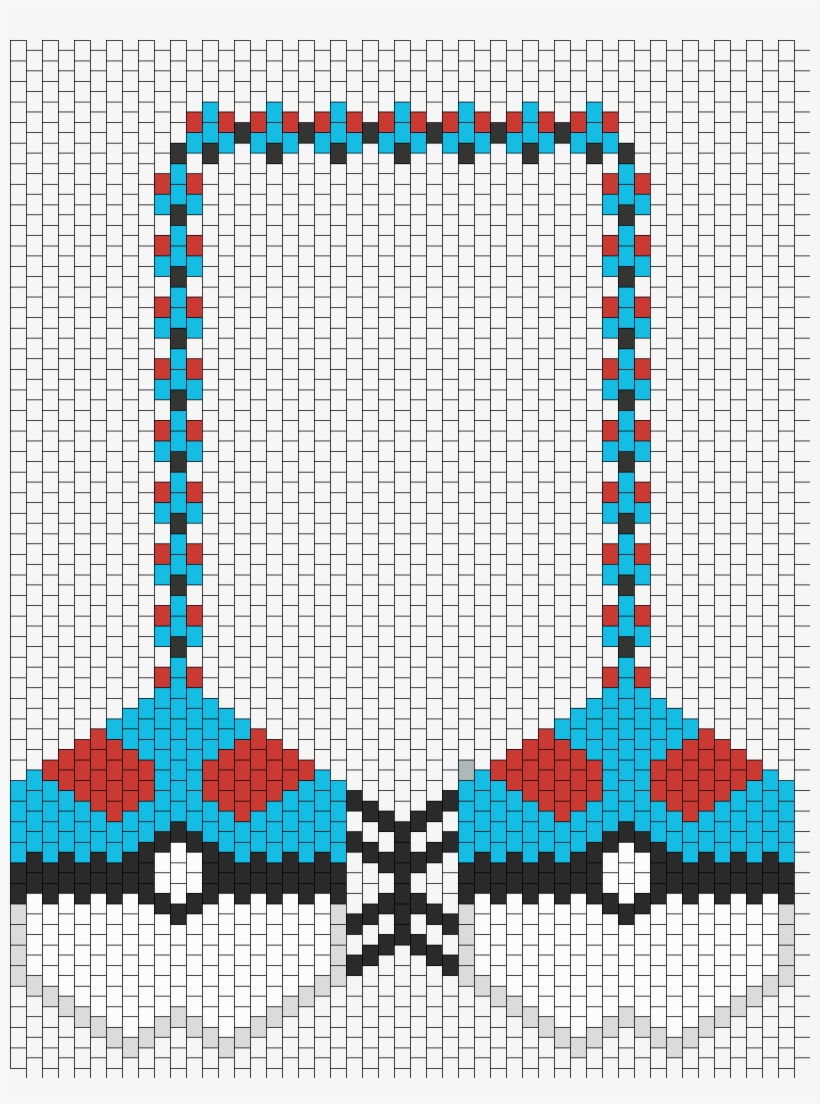Pokemon Great Ball Kandi Bikini Bra Bead Pattern - Brassier Kandi, transparent png #1094537