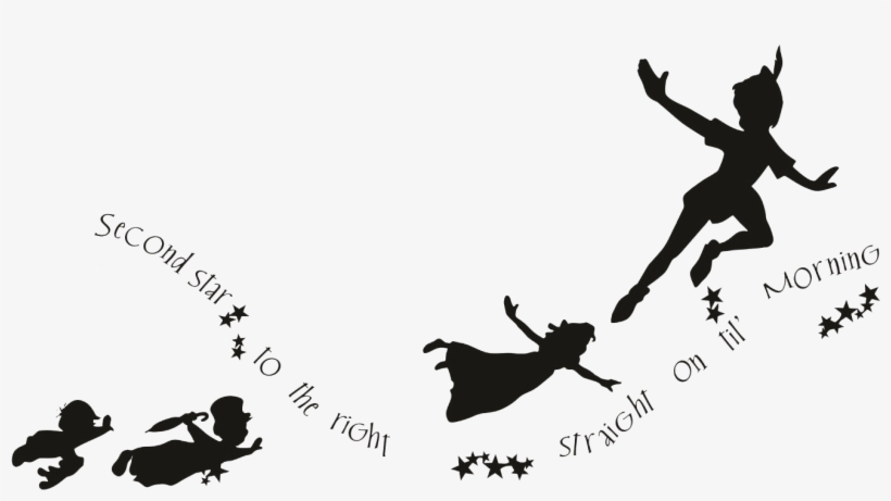 Mi País De Nunca Jamás - Peter Pan Clock Tower Silhouette, transparent png #1094649