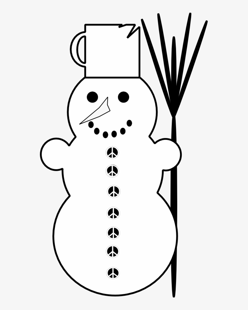 Snowman Vector White Background - Clip Art, transparent png #1094730