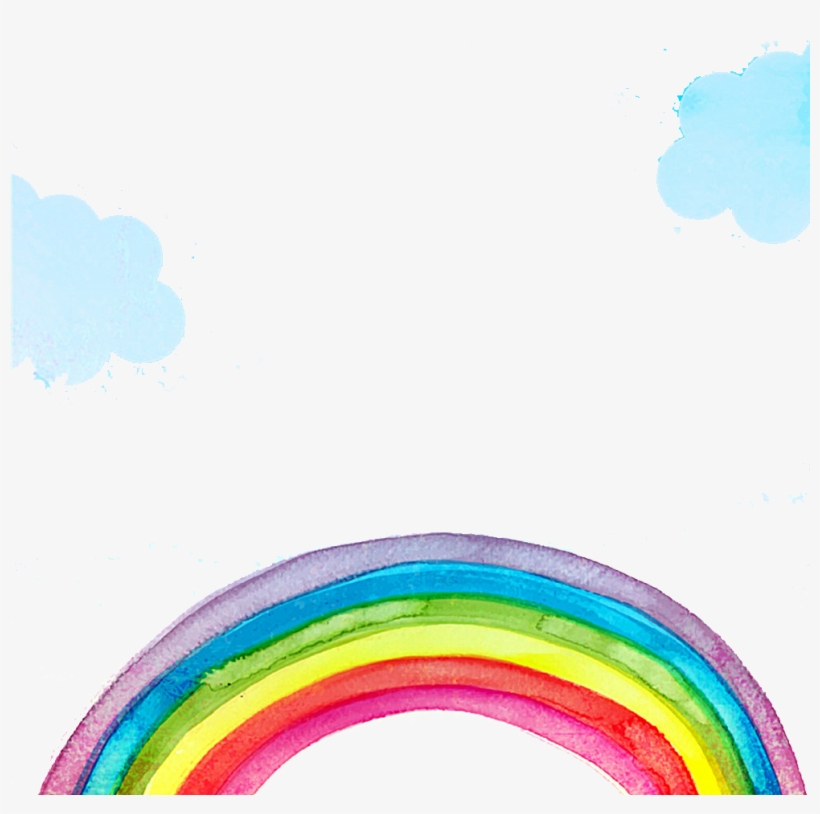 Paint Clipart Rainbow - Sky Background Watercolor, transparent png #1094801