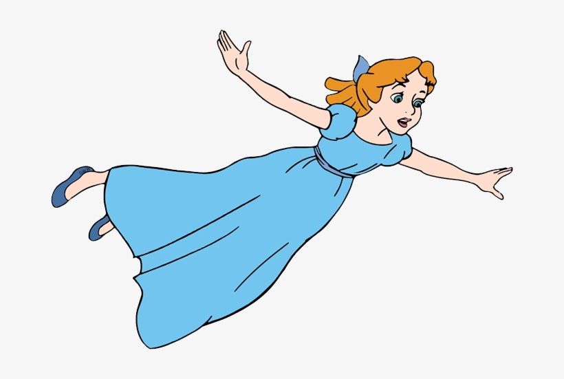 Back To Peter Pan Clip Art Menu - Peter Pan And Wendy Flying, transparent png #1094842