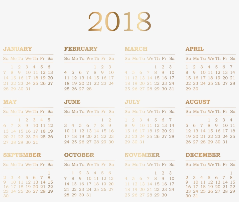 Graphic Library Download Calendar 2018 Clipart, transparent png #1094894