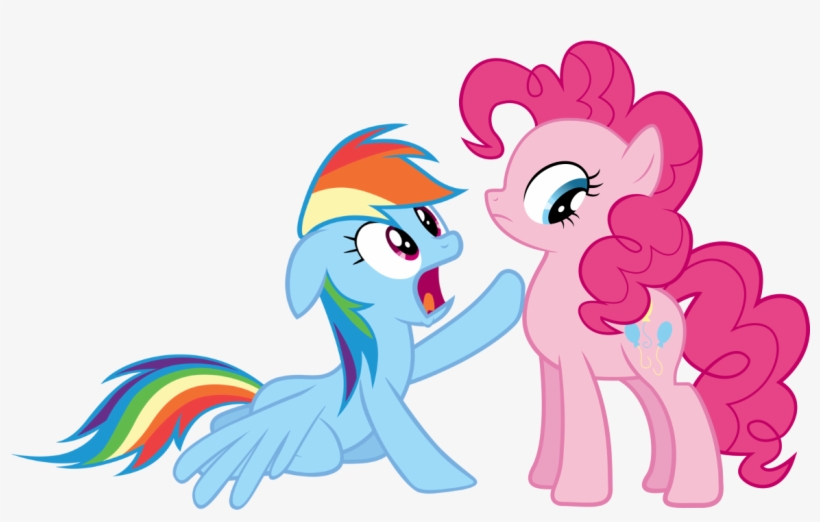 Concerned, Kneeling, Pinkie Pie, Rainbow Dash, Safe, - Simple Little Pony Background Png, transparent png #1095050