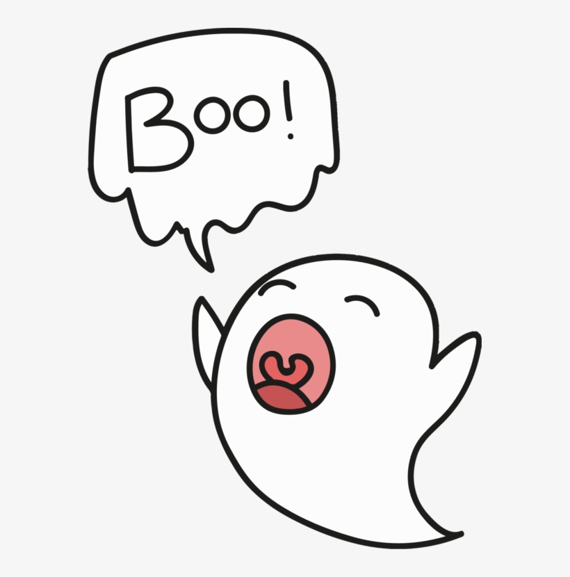 Drawing Fear Of Ghosts Boos Smiley - Ghost, transparent png #1095053