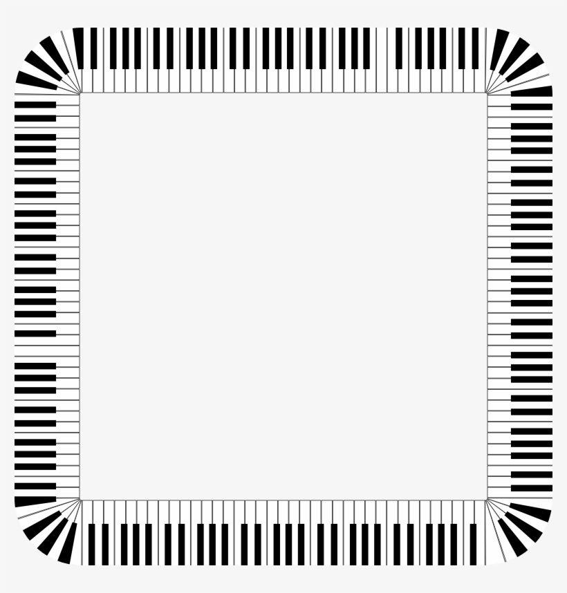 Medium Image - Piano Keys Border A4, transparent png #1095110