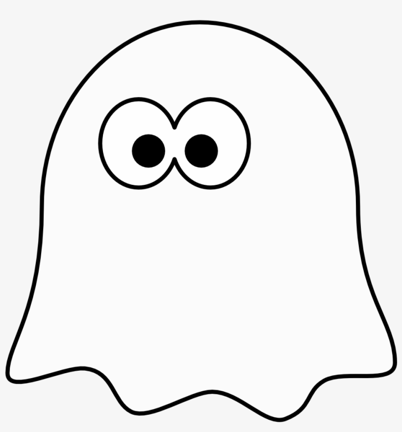 Ghost - Clipart - Black - And - White - Grey Ghost Clip Art, transparent png #1095208
