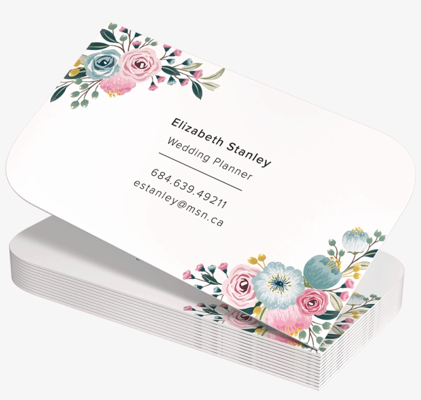 2 Opposite Ends With - Single Rounded Corner Business Cards, transparent png #1095452