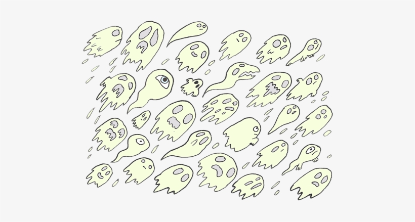 Drawn Ghostly Transparent - Halloween Background Tumblr Transparent, transparent png #1095669