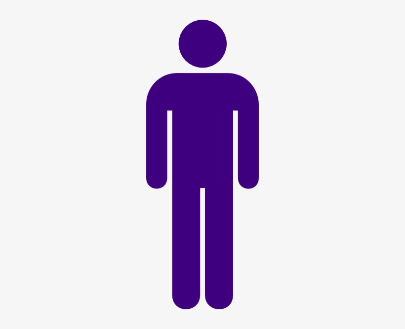 How To Set Use Purple Male Toilet Sign Clipart, transparent png #1095912