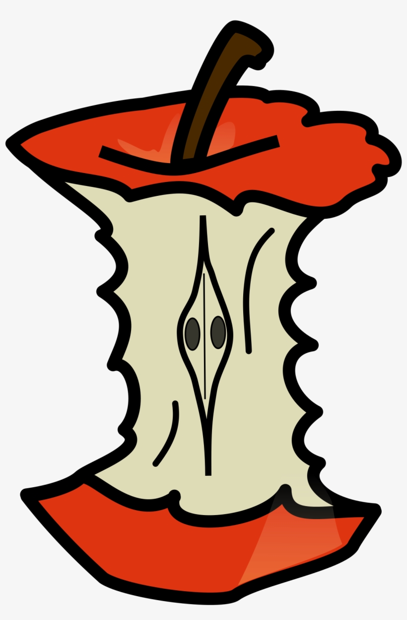 Open - Apple Core Clipart, transparent png #1096161