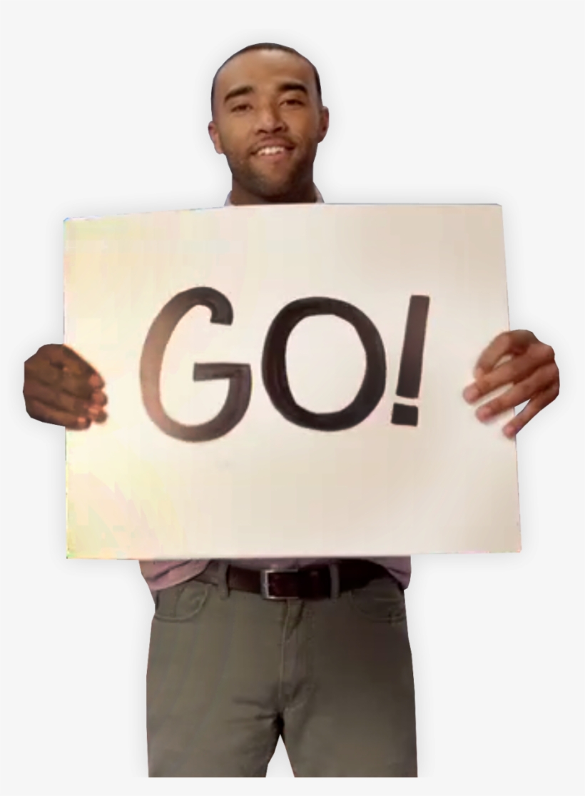 Man Holding Sign That Says " - Guy Holding Sign Png, transparent png #1096327