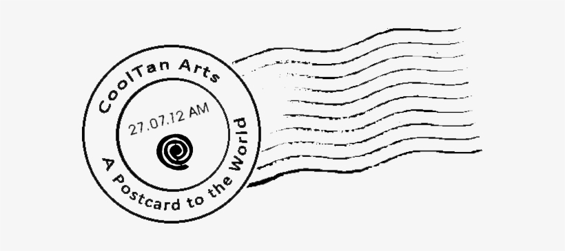 Postmark New With Swirl - Post Card Stamp, transparent png #1096354