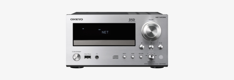 S Front R976x488 \ - Onkyo Cr-n765 Silver Network Mini Hi-fi System, transparent png #1096383