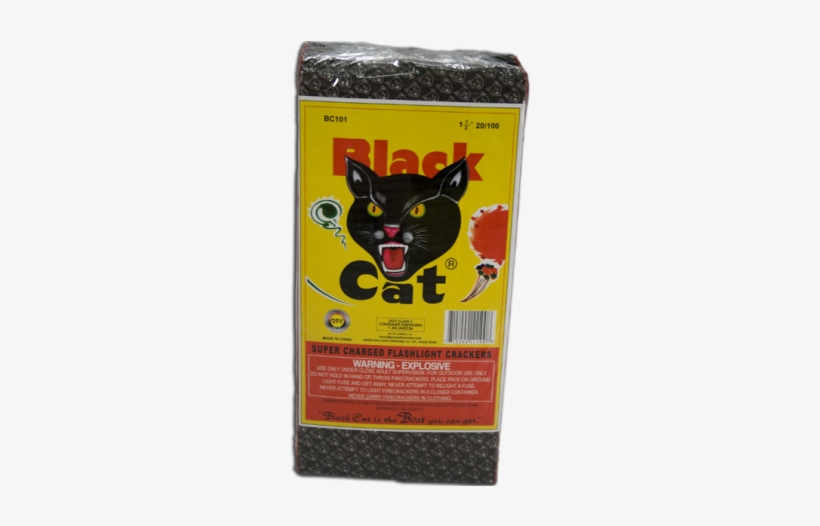 Twenty Packs Of One Hundred Black Cat Firecrackers - Black Cat Fireworks Big, transparent png #1096589
