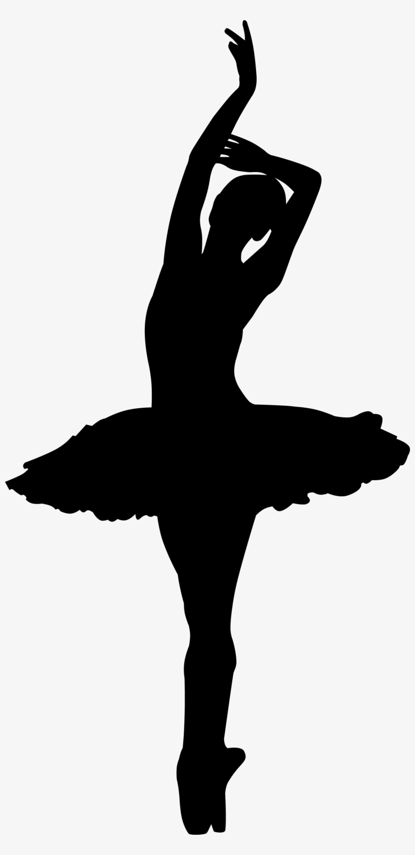 Ballet Dancer Sous-sus - Ballerina On Pointe Silhouette, transparent png #1096749