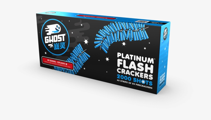 Ghost™ 50 Shots Platinum™ Flash Crackers - Graphic Design, transparent png #1096788