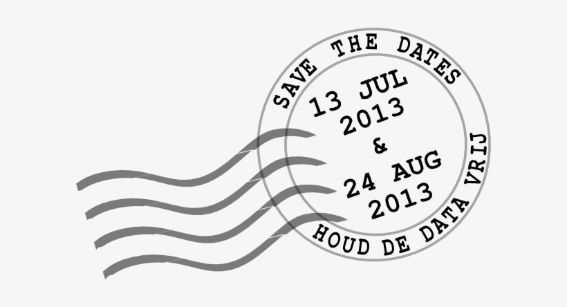 Small - Stamp Save The Date Clip Art Png, transparent png #1096896