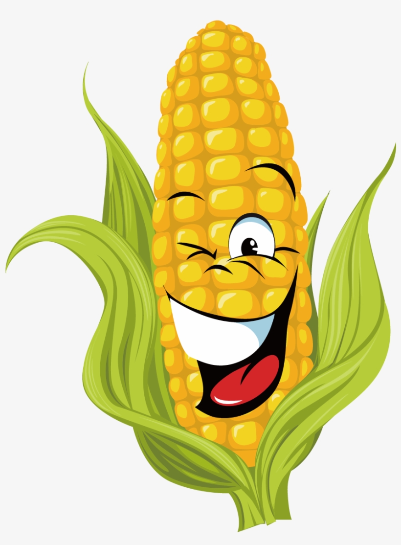 Corn On The Cob Maize Sweet Corn Clip Art - Sweet Corn Cartoon, transparent png #1096964