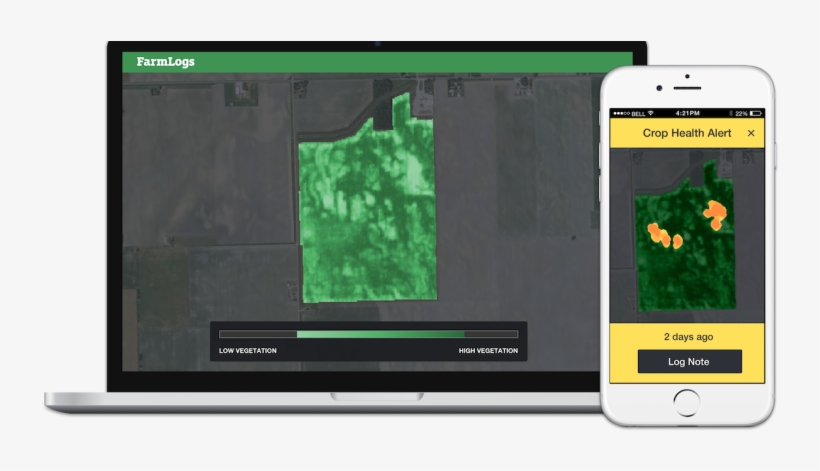 A Farmlogs Crop Health Alert Highlighted In Yellow - Satellite Imagery, transparent png #1097051