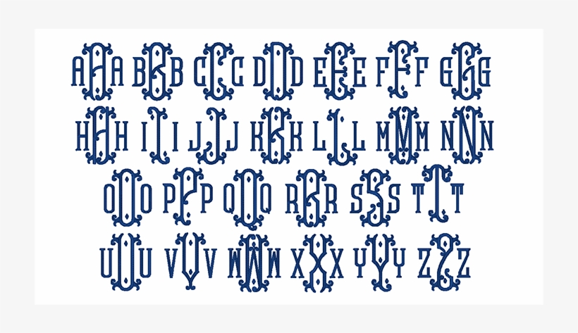 Vintage Embroidery Font, Antique Embroidery Font, Monogram - Embroidery, transparent png #1097148