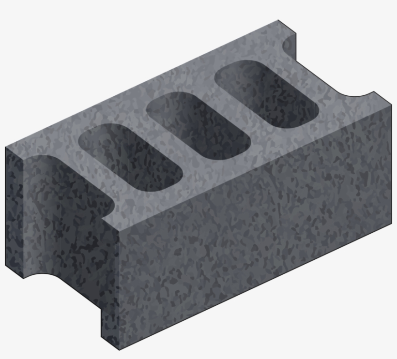Concrete Masonry Unit Brick Wall Building Materials - Hollow Bricks Png, transparent png #1097213