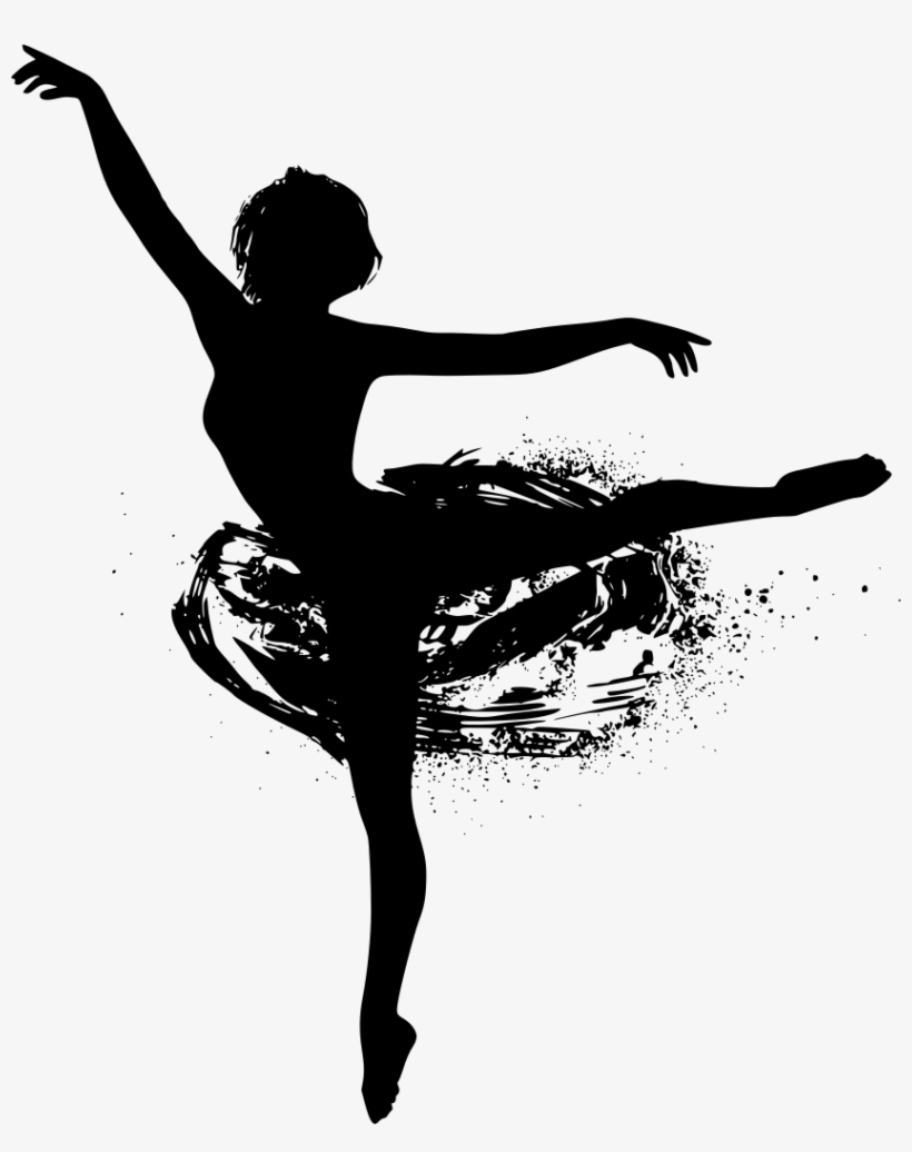 Download Png - Modern Girl Dance Silhouette, transparent png #1097251