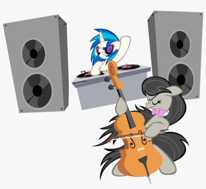 Bronycurious, Cello, Dj Pon-3, Octavia Melody, Safe, - Sharing The Stage Unisex T-shirts, transparent png #1097272