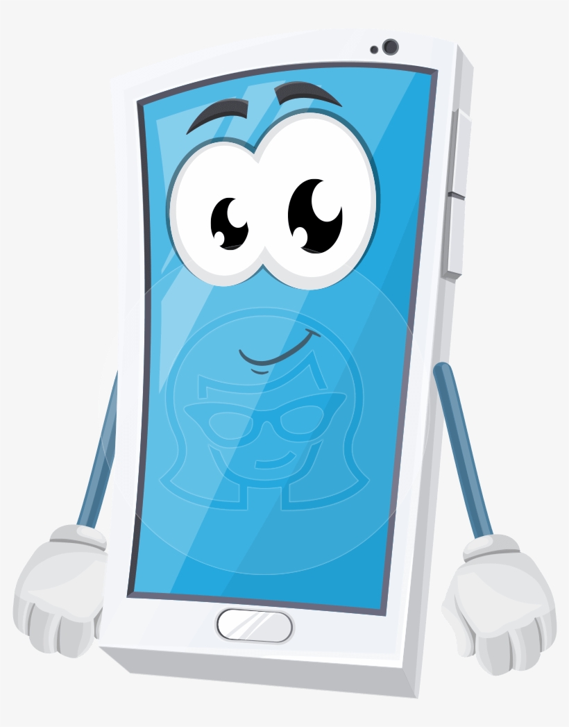 Ringo The Phone - Smartphone Cartoon Png, transparent png #1097551