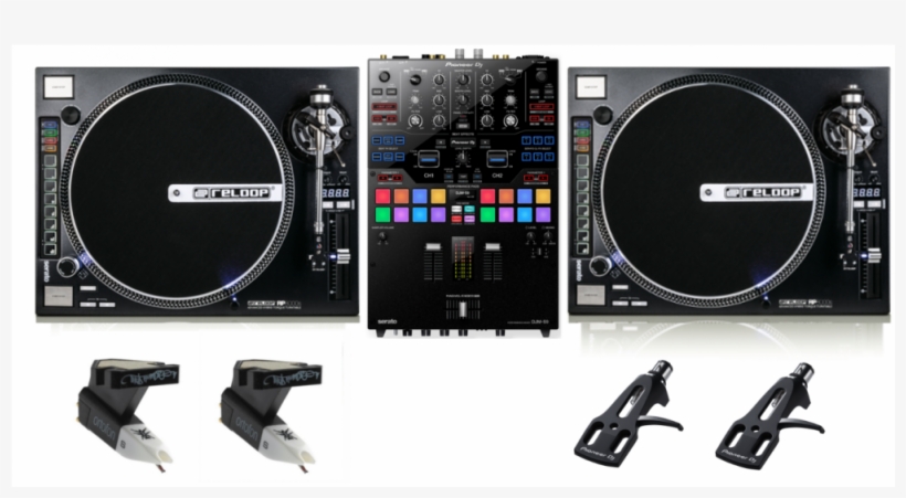 Pioneer Dj Djm S9 Reloop Rp 8000 Shure M44 7 Needles - Pioneer Djm-s9 W/ Plx1000 Dj Turntable, transparent png #1097556