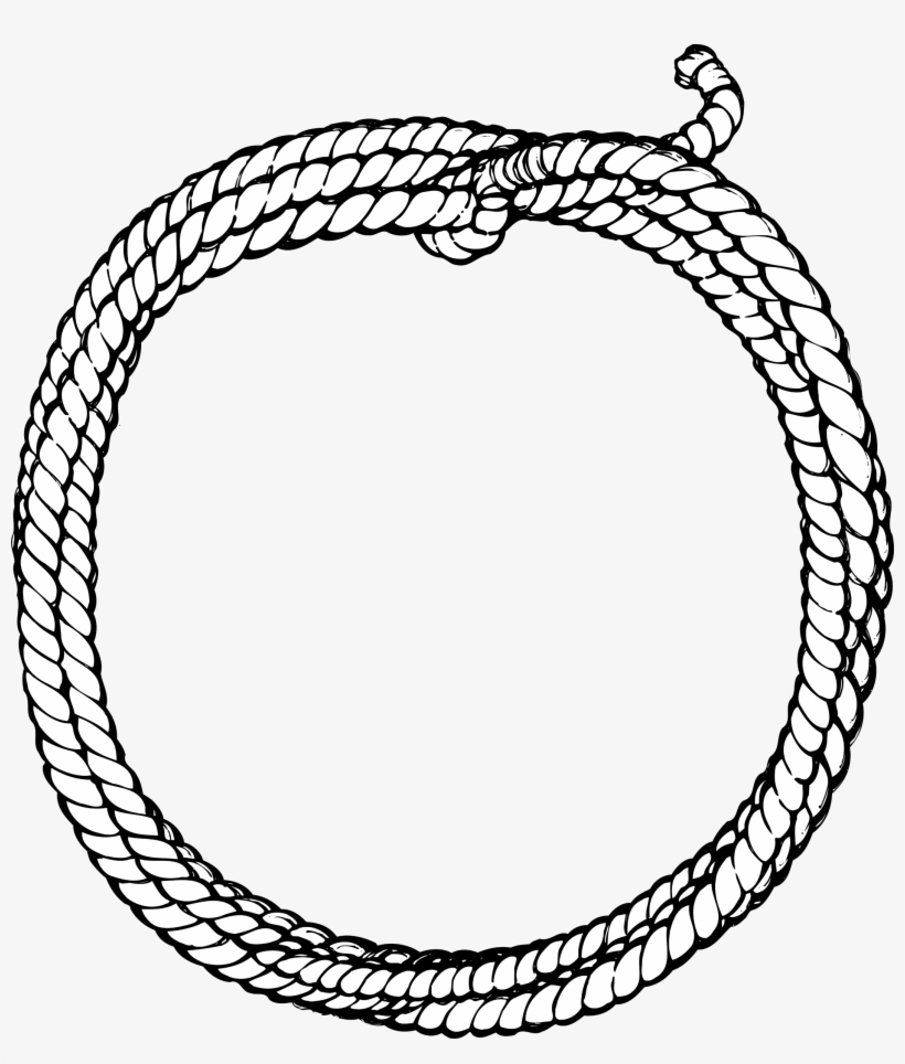 Rope Circle Png - Cowboy Rope Drawing Easy, transparent png #1097656