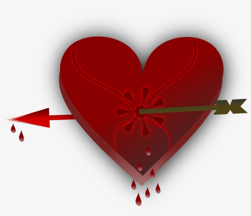 Broken - Broken Heart With Blood, transparent png #1098834